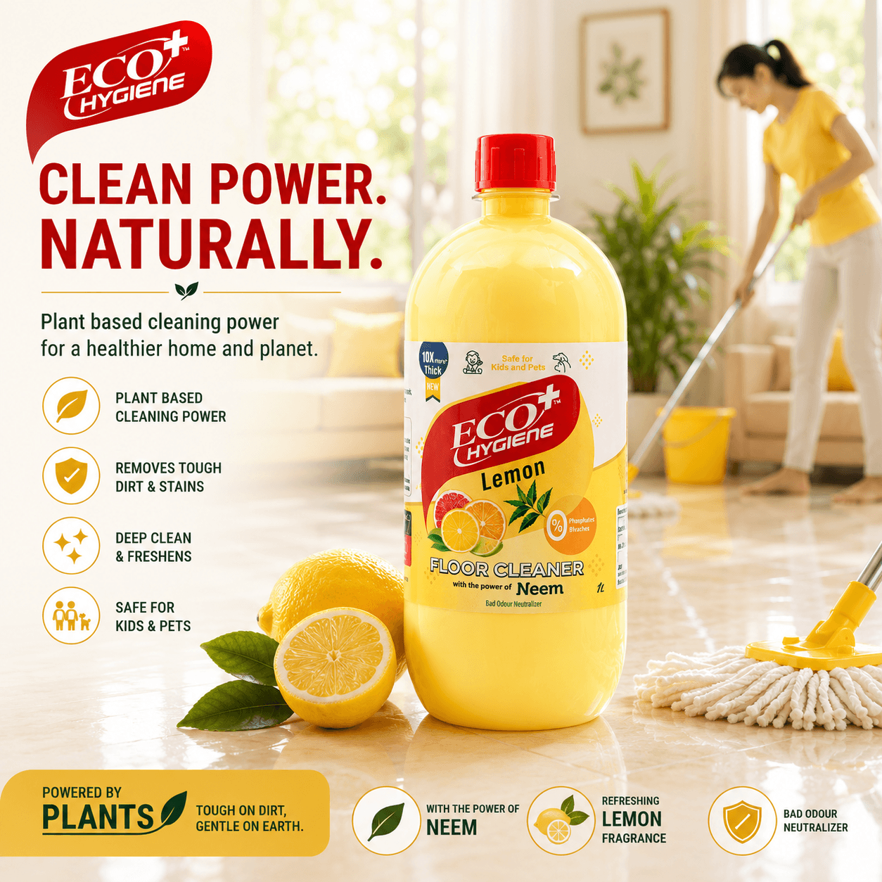 Natural Floor Cleaner - Lemon product view 2